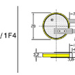 Power-Xtra CR2032 (1F4) 2 Pin 3V Lithium  باتری لیتیومی دکمه ای - عمودی
