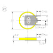 Power-Xtra CR2032 (73) 3 Pin 3V Lithium  باتری لیتیومی دکمه ای - عمودی