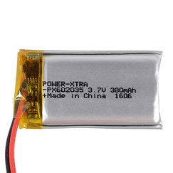 Power-Xtra PX602035 380 mAh Li-Po باتری لیتیوم پلیمر