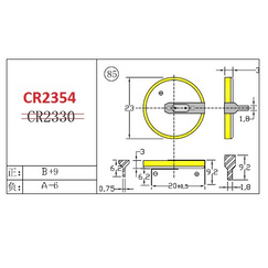 Power-Xtra CR2354 2 Pin Lithium ( VX510 - VX610 ) باتری لیتیومی دکمه ای 
