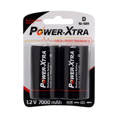 Power-Xtra 1.2V 7000 Mah D Size 2BL باتری قابل شارژ