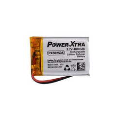 Power-Xtra PX502535 3.7V 400mAh  Li-Polymer Battery with PCM (1.5A)