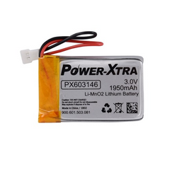 Power-Xtra PX603146 3.0V 1950 mAh Li-MnO2 Lithium Battery with Connector