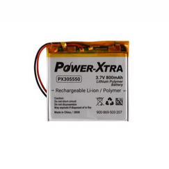Power-Xtra PX305550 3.7V 800 mAh Li-Polymer Pil (Devreli/1.5A)