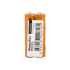 Power-Xtra R03/AAA Size Zinc Manganese Battery-with 2SH/SHRINK