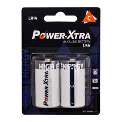 Power-Xtra LR14/C Size Alkaline Pil - 2li Blister