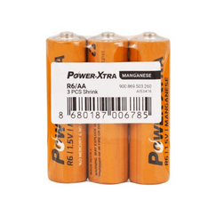 Power-Xtra R06/AA Size Zinc Manganese Battery-with 3SH/SHRINK