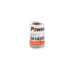 Power-Xtra 3.6V ER14250 1/2AA-3PT Li-SOCI2 Lithium Battery with Pins
