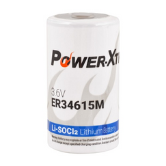 Power-Xtra 3.6V ER34615M D Size Li-SOCI2 Lithium Battery