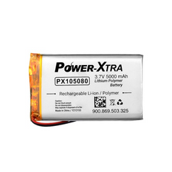 Power-Xtra PX105080 - 3.7V 5000 mAh Li-Polymer Battery - BMS - 3.0A
