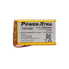 Power-Xtra PX975588 - 3.7V 5000 mAh Li-Polymer Battery -PCM-3A