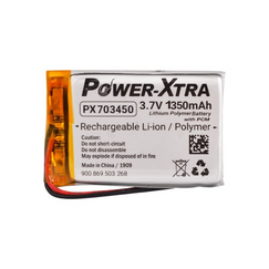 Power-Xtra PX703450 3.7V 1350 mAh Li-Polymer Battery with PCM(1.5A)