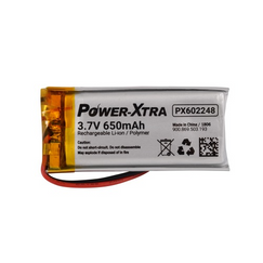 Power-Xtra PX602248 3.7V 650 mAh Li-Polymer Pil (PCM/1.5A)