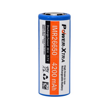 Power-Xtra IMR26650 Li-ion 3.7V 4200mAh  باتری قابل شارژ لیتیوم یون