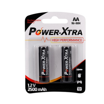 Power-Xtra 1.2V 2500 Mah AA Size 2BL باتری قابل شارژ