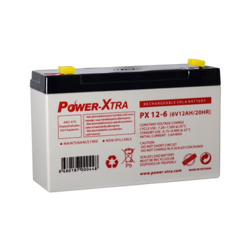 Power-Xtra 6V 12 Ah باتری سیلد اسید