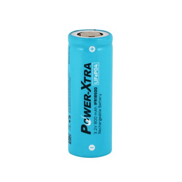 Power-Xtra 3.2V LiFePO4 IFR18500 800 Mah باتری لیتیوم آهن فسفات قابل شارژ