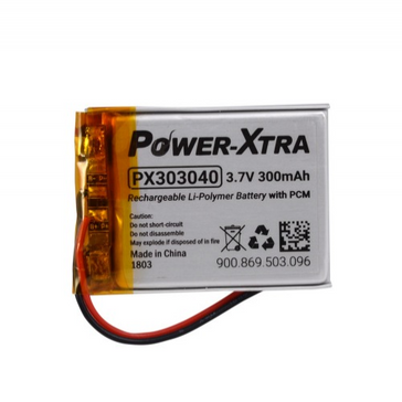 Power-Xtra PX303040 3.7V 300 mAh Li-Polymer with PCM (1.5A)