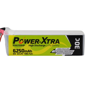 Power-Xtra PX6250HP 22.2V 6S2P 6250 mAh (30C) Li-Polymer Batareya