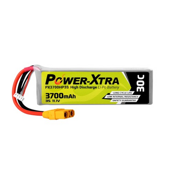 Power-Xtra PX3700HP3S - 3S1P - 11.1V 3700 mAh Li-Polymer Battery -30C