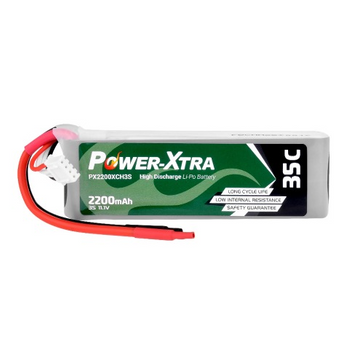 Power-Xtra PX2200XCH3S - 3S1P - 11.1V 2200 mAh Li-Po Battery -35C
