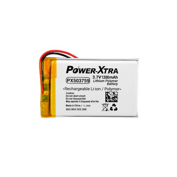 Power-Xtra PX503759 - 3.7V 1200 mAh Li-Polymer Battery -BMS-1.5A