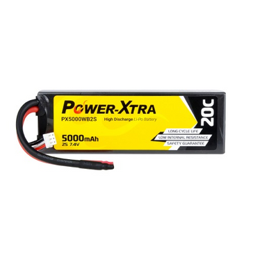 Power-Xtra PX5000WB 7.4V 2S1P 5000 mAh (45C) Li-Polymer Pil