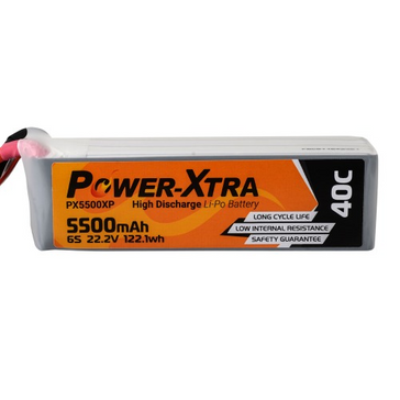 Power-Xtra PX5500XP 22.2V 6S2P 5500 mAh (40C) Li-Polymer Pil