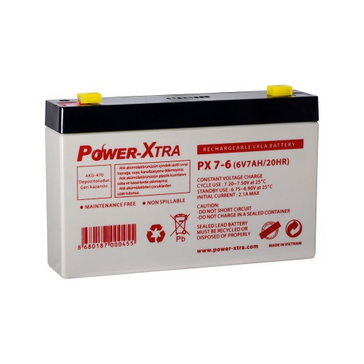 Power-Xtra 6V 7 Ah Sealed Lead Acid Battery