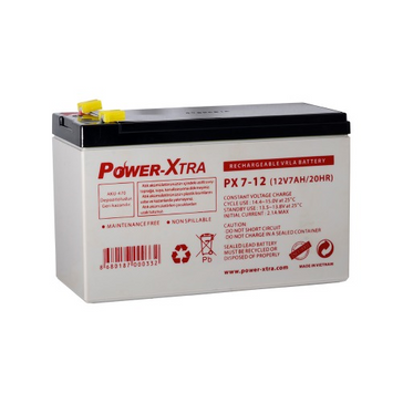 Power-Xtra 12V 7 Ah F1 Pin Sealed Lead Acid Battery 