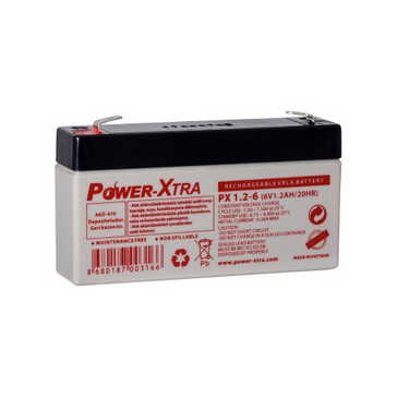 Power-Xtra 6V 1.2 Ah Sealed Lead Acid Battery