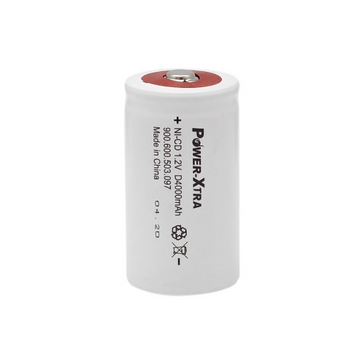 Power-Xtra 1.2V Ni-Cd D Size 4000 Mah Rechargeable Battery(Top Head)