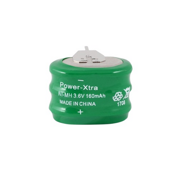 Power-Xtra 3.6V 160 Mah Ni-Mh Button Battery with 3Pins