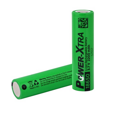 Power-Xtra 3.7V Li-Ion 18650 2200 Mah Rechargeable Battery