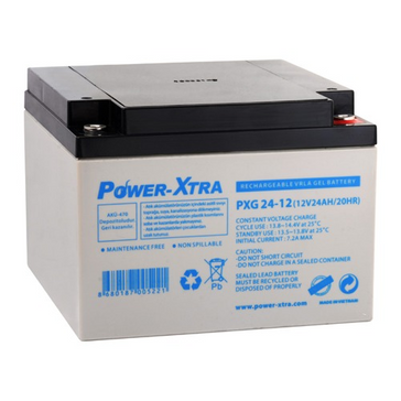 Power-Xtra 12V 24Ah باتری ژله ای - بدون نیاز به نگهداری
