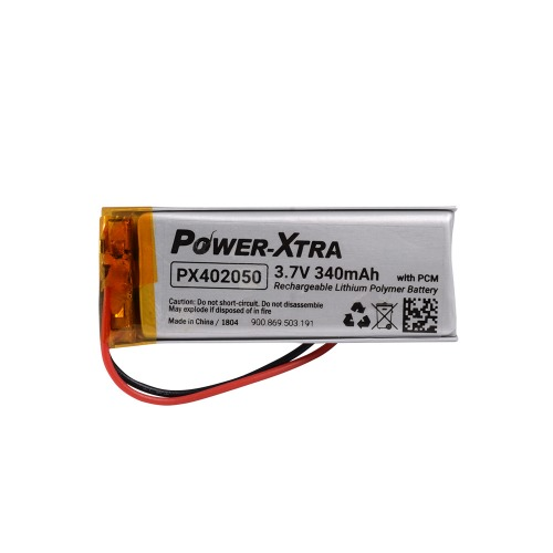 Power-Xtra PX402050 3.7V 340 mAh Li-Po باتری لیتیوم پلیمر
