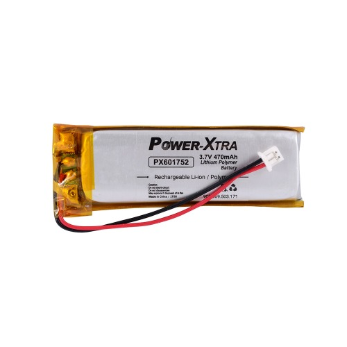 Power-Xtra PX601752 3.7V 470 mAh Li-polymer Battery with Connect.(PCM/1.5A)
