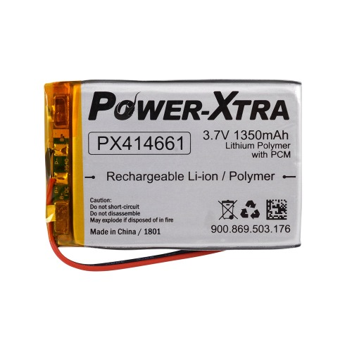 Power-Xtra PX414661 3.7V 1350 mAh Li-Polymer Battery with PCM(1.5A)
