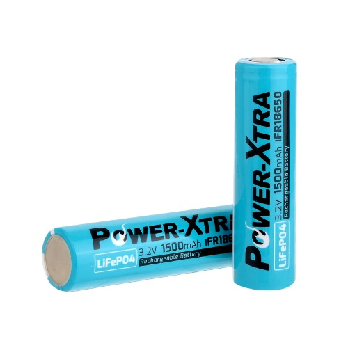 Power-Xtra 3.2V LiFePO4 IFR18650 1500 Mah Rechargeable Battery