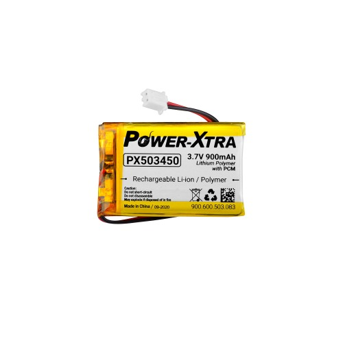 Power-Xtra PX503450 3.7V 900 mAh Rechargeable Battery with PCM and Connector