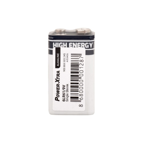 Power-Xtra 6LR61/9V Size Alkaline Battery - with Single Shrink