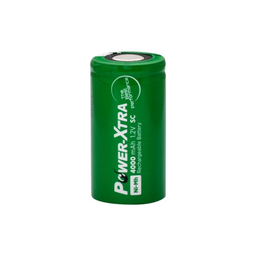 Power-Xtra 1.2V Ni-Mh SC 4000 Mah PVC Şarjlı Pil