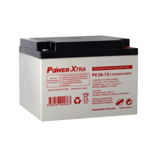 Power-Xtra 12V 26 Ah Sealed Lead Acid Battery