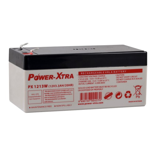Power-Xtra 12V 3.3 Ah Sealed Lead Acid Battery
