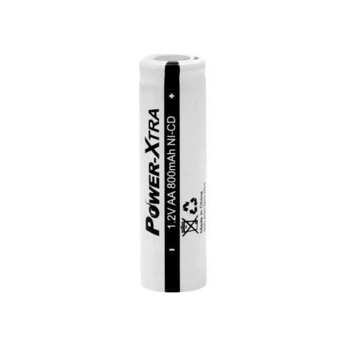 Power-Xtra 1.2V Ni-Cd AA 800 Mah Rechargeable Battery (Flat Head)